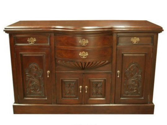 Carved Leaf Design Sideboard