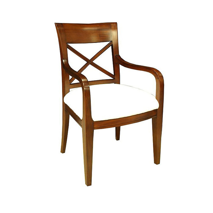 Criss Cross Back Carver Dining Chair