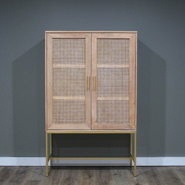 Mala timber and rattan cabinet