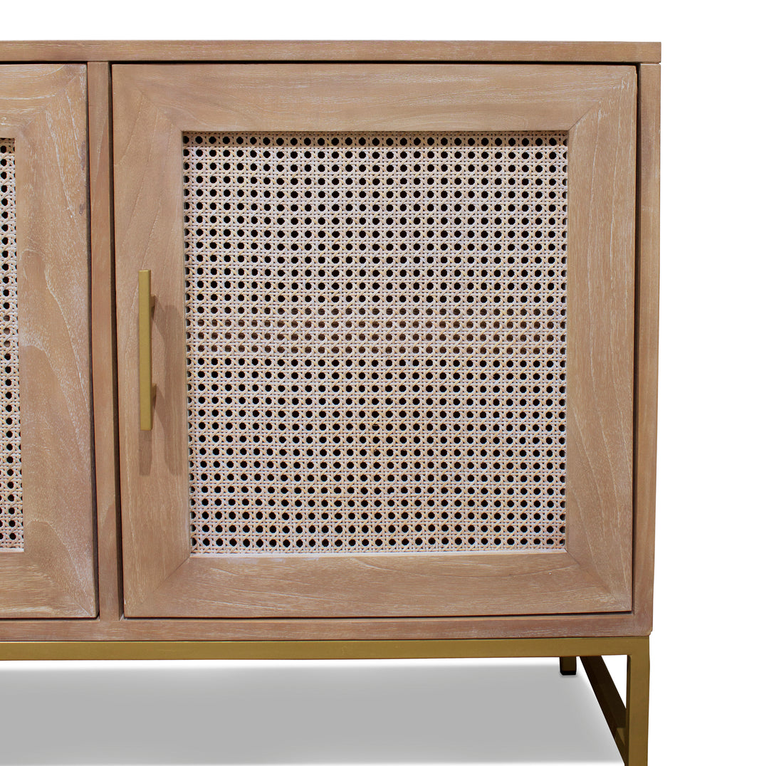 Mala Timber and rattan 3 door buffet