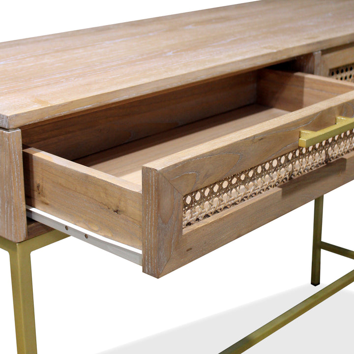 Mala timber and rattan console