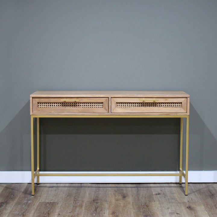 Mala timber and rattan console