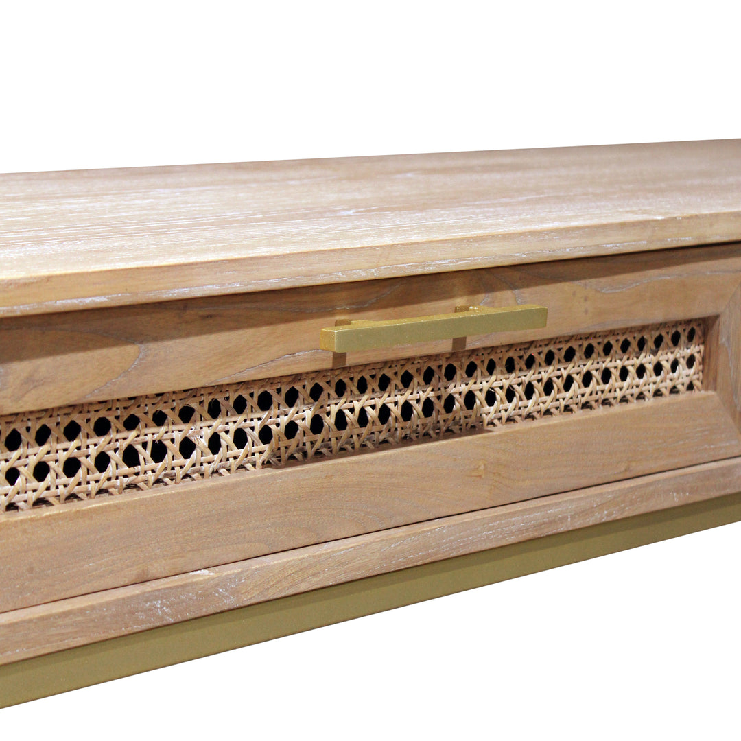 Mala timber and rattan console