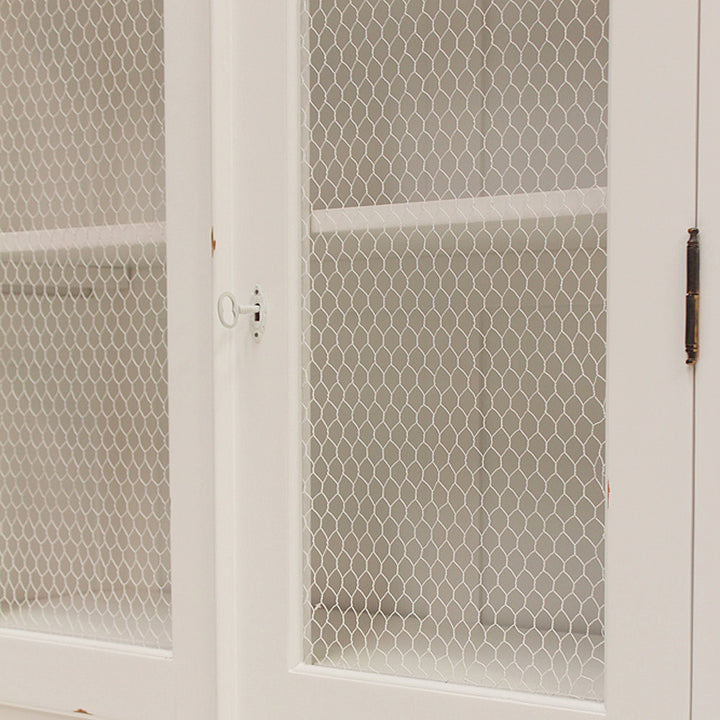 Farmhouse Kitchen Cabinet with Mesh Doors