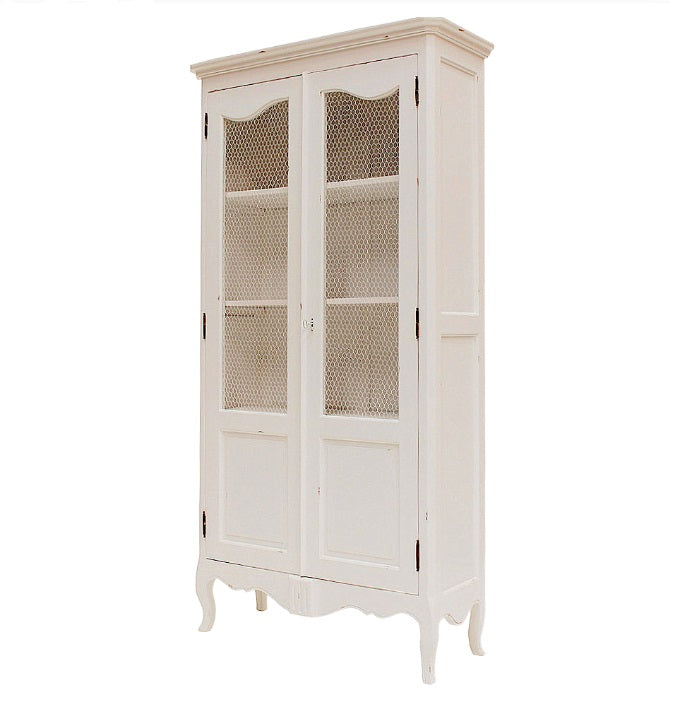 Farmhouse Kitchen Cabinet with Mesh Doors