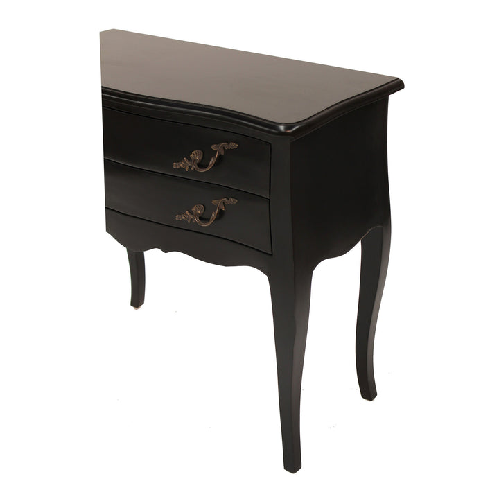 Louis Wide Double Drawer Bedside