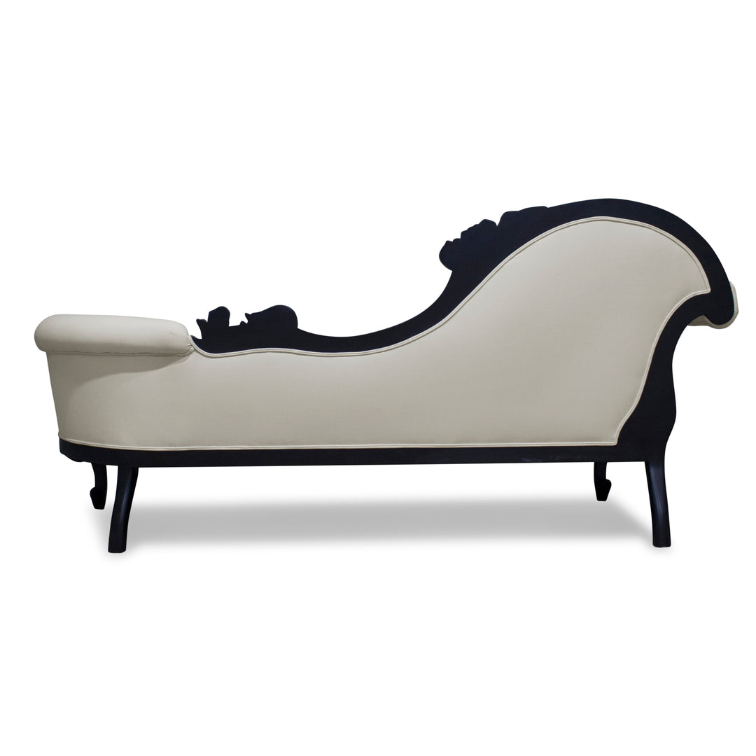 Large Carved Chaise Lounge