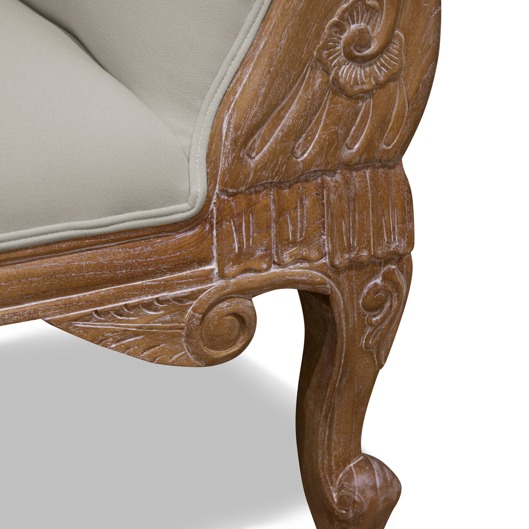 Large Carved Chaise Lounge