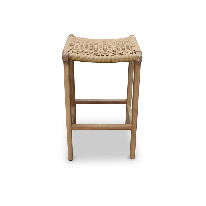 String weave timber stool