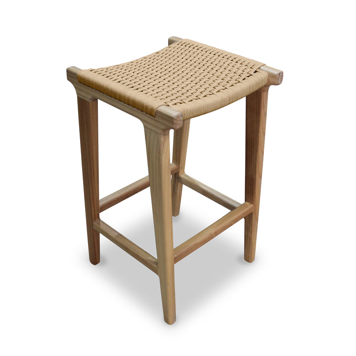 String weave timber stool