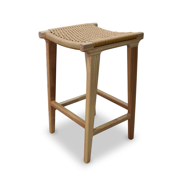 String weave timber stool