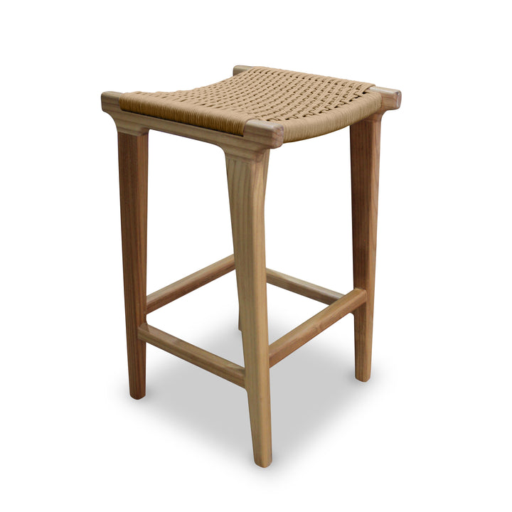 String weave timber stool