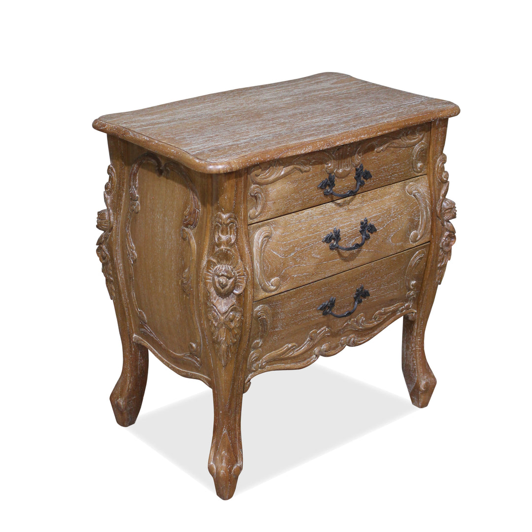 Rococo Bedside - Three Drawer