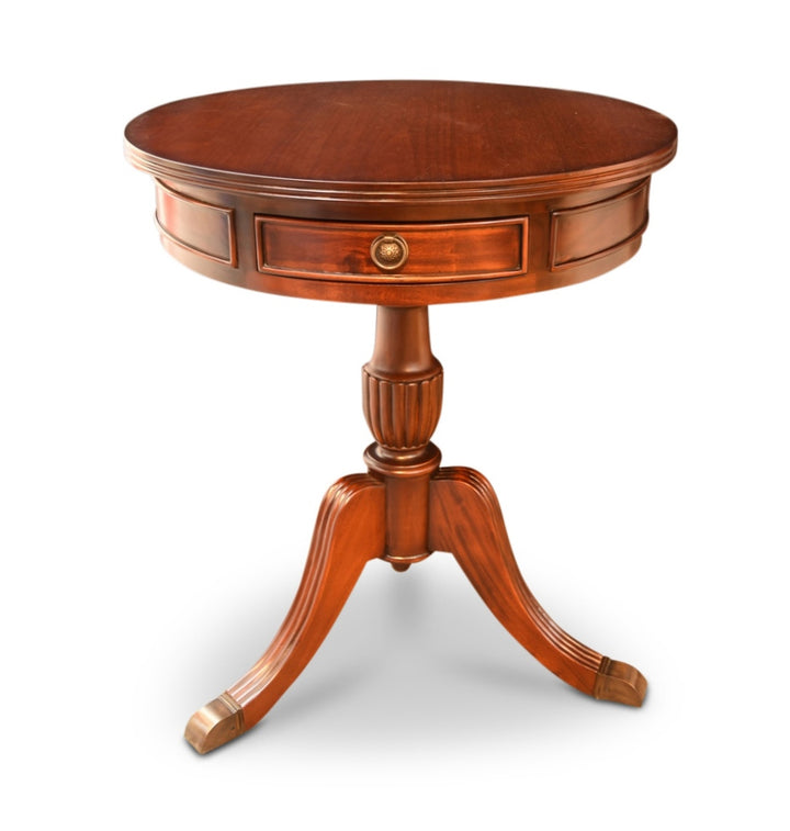 Round Regency Table 2 drawers