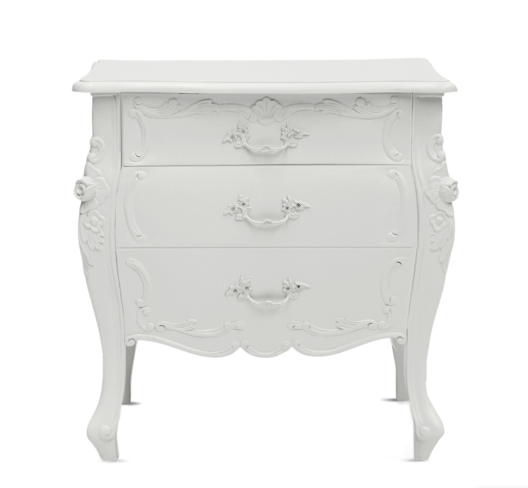 Rococo Bedside - Three Drawer