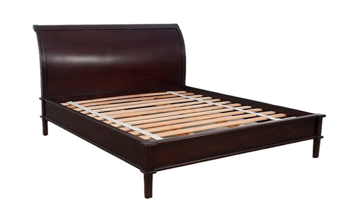 Reeded Paris Foot Sleigh Bed - Queen size