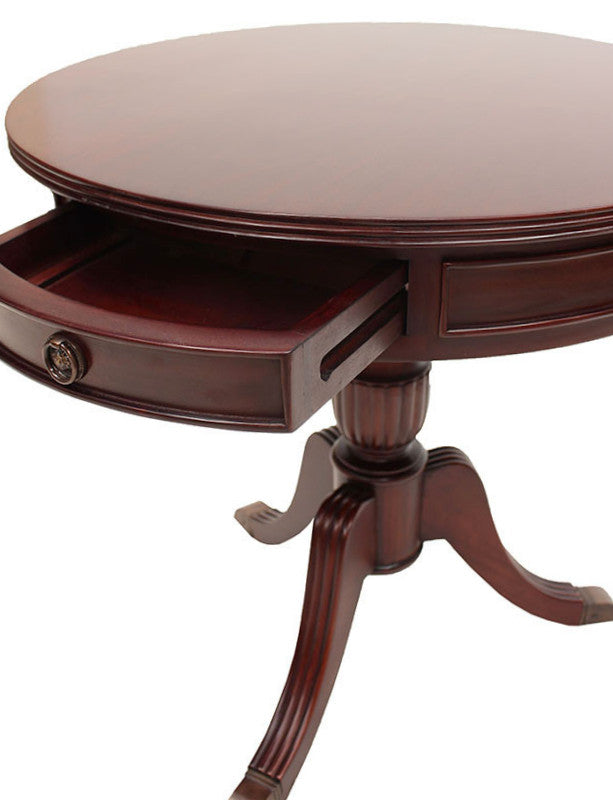 Round Regency Table 2 drawers