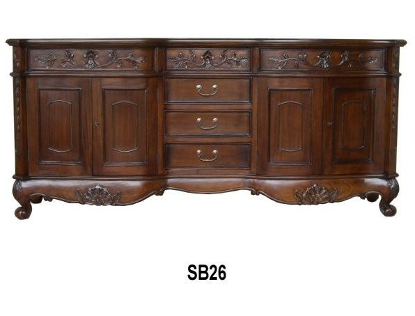 Carved English Sideboard