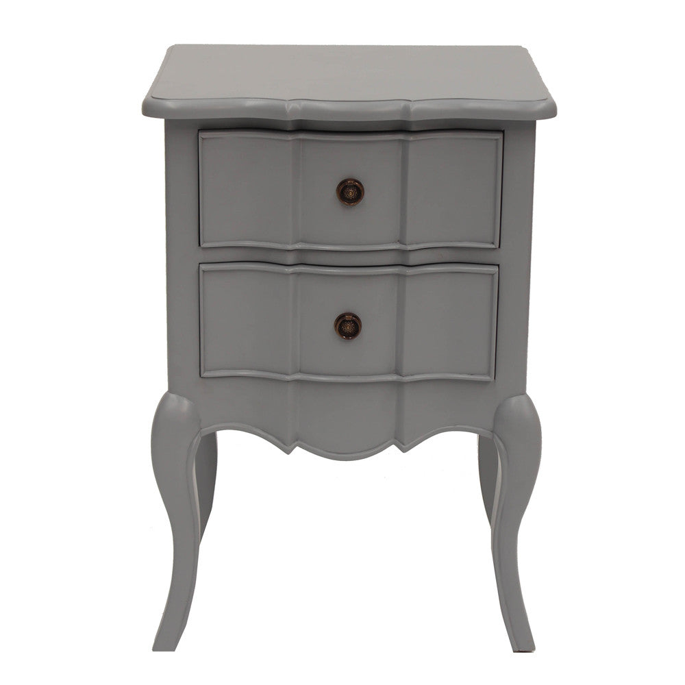 French Louis Style Double Drawer Bedside Table - Wholesale