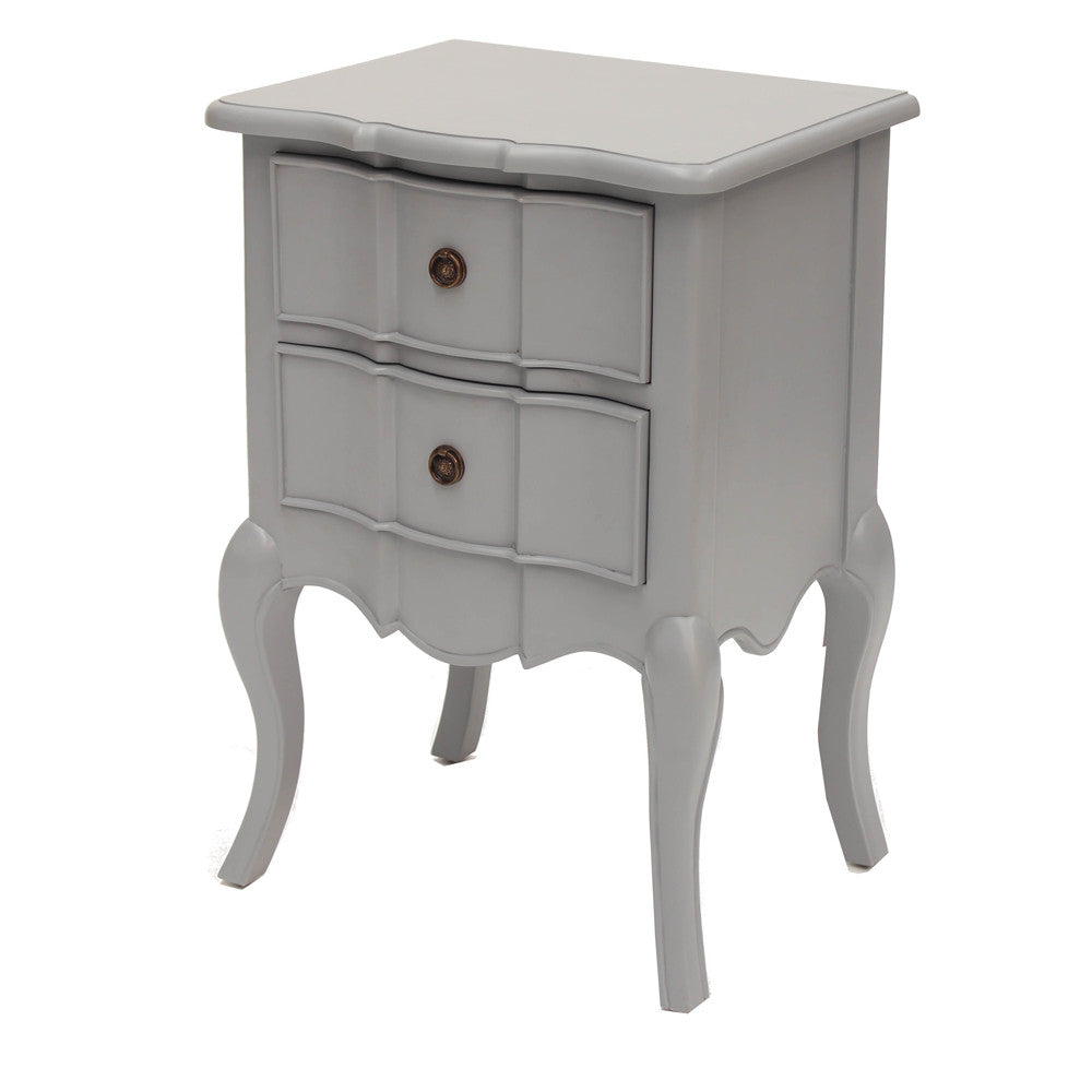 French Louis Style Double Drawer Bedside Table - Wholesale