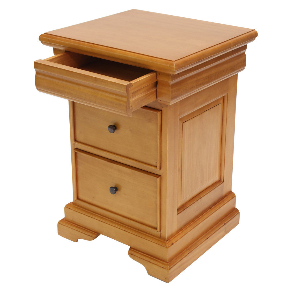 Hidden Drawer Wide Bedside Cabinet