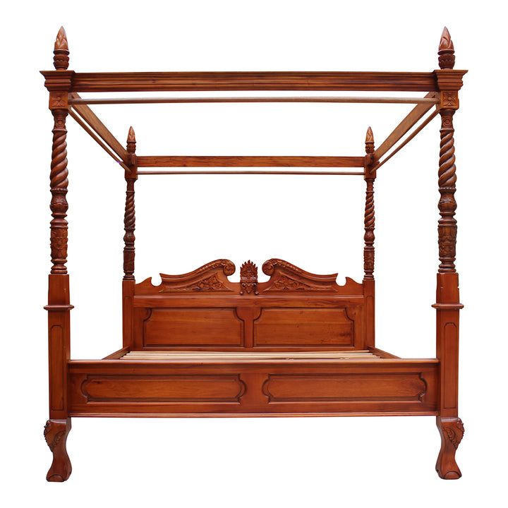 Queen Anne Four Poster Bed - King Size