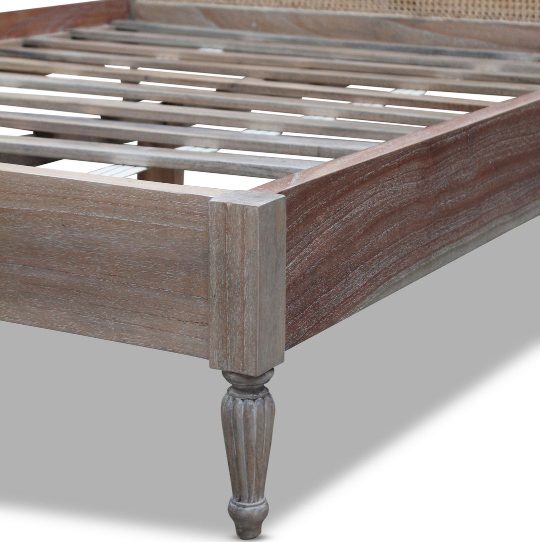 Marseille Rattan Bed - Queen Size