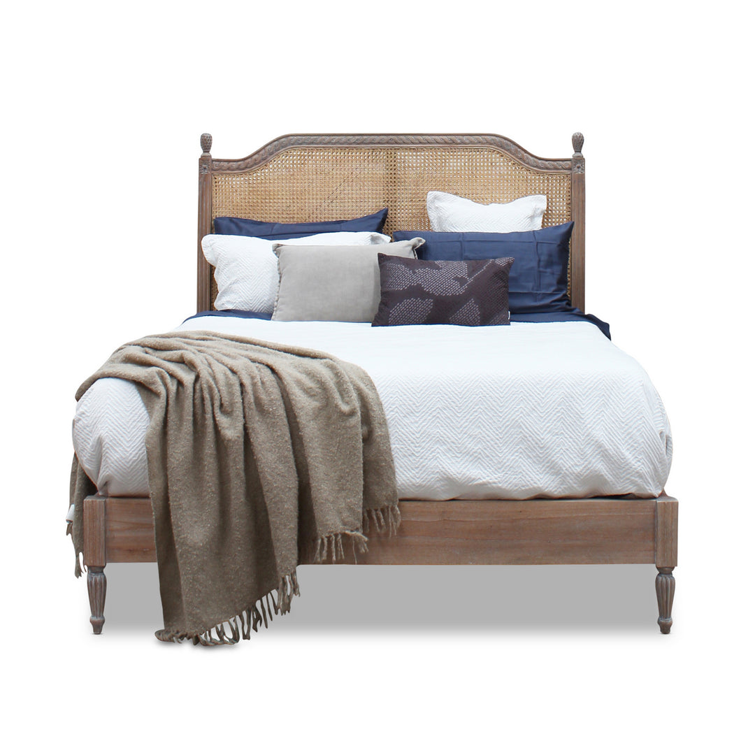 Marseille Rattan Bed - Queen Size