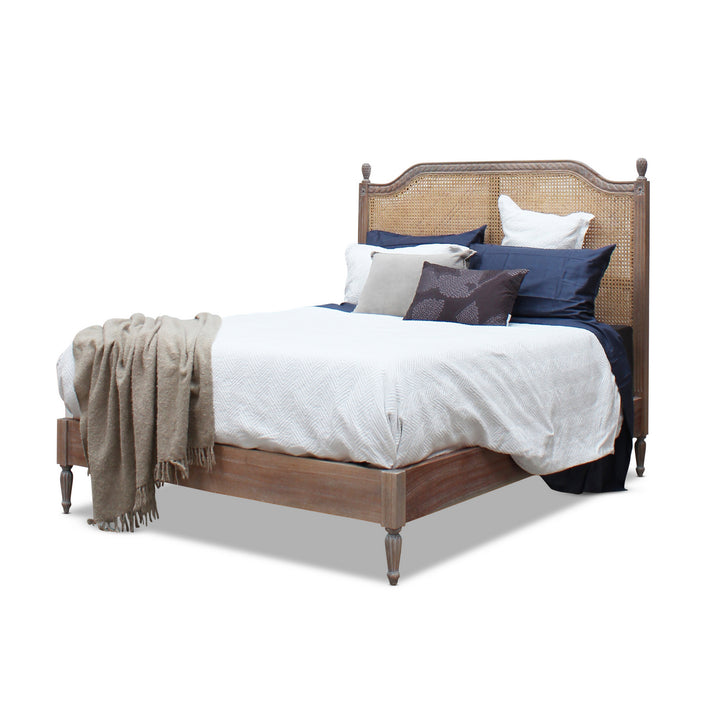 Marseille Rattan Bed - Queen Size