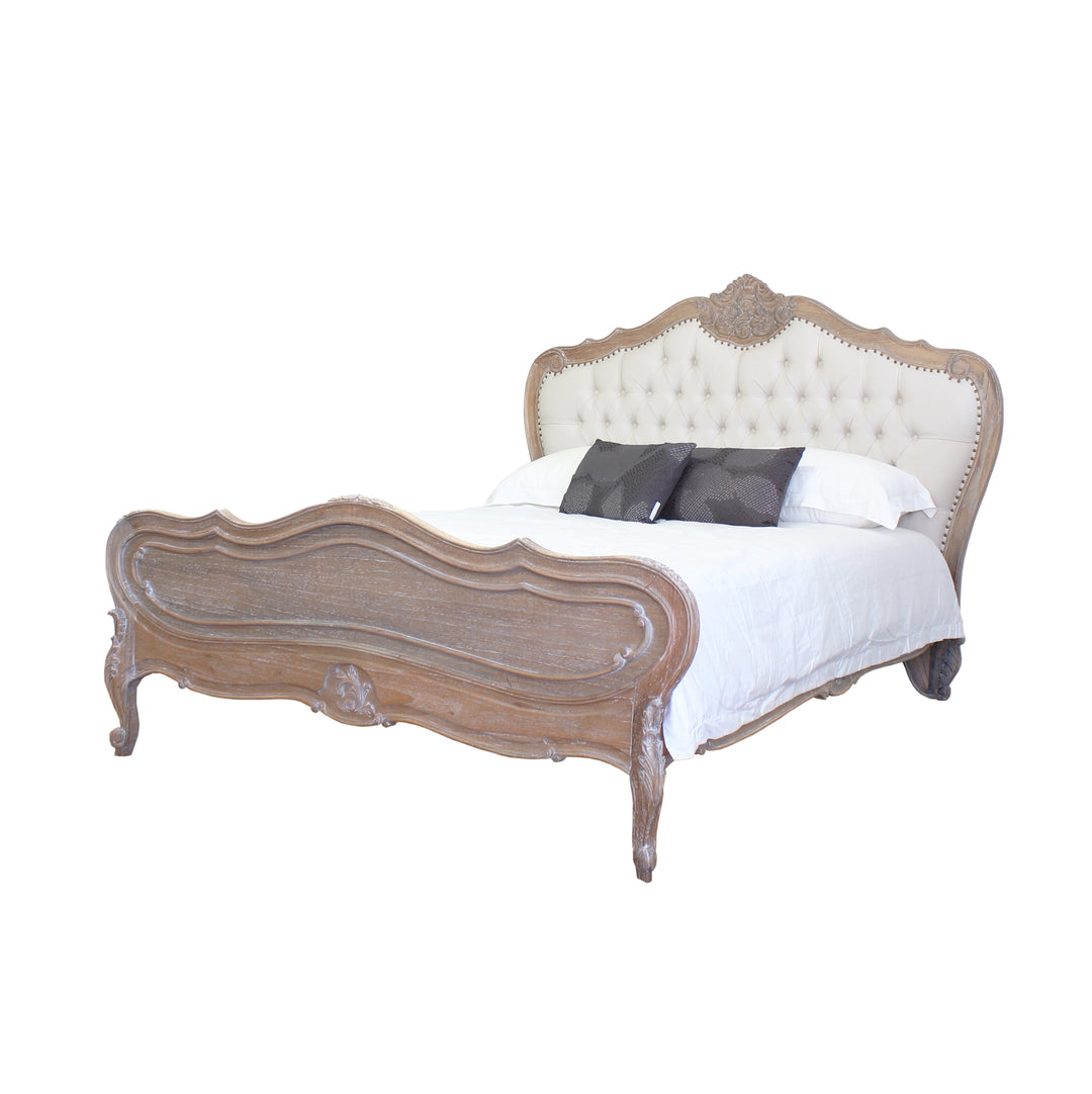 Louis Upholstered Bed Frame - Queen Size - Wholesale