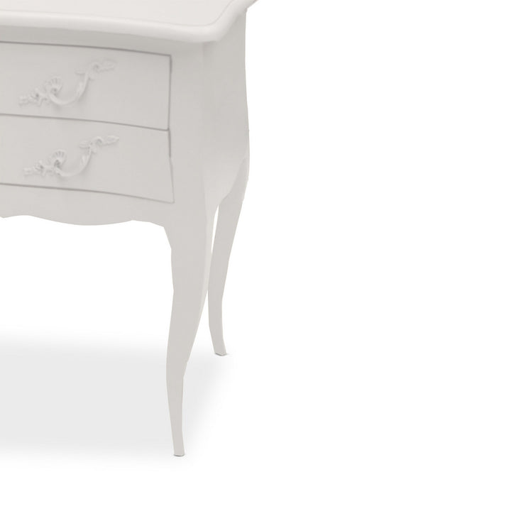 Louis Wide Double Drawer Bedside