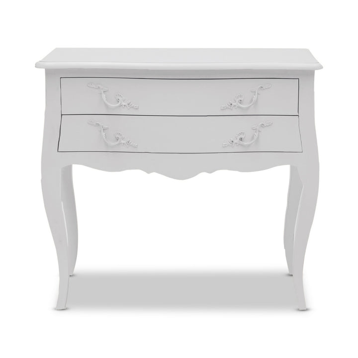 Louis Wide Double Drawer Bedside