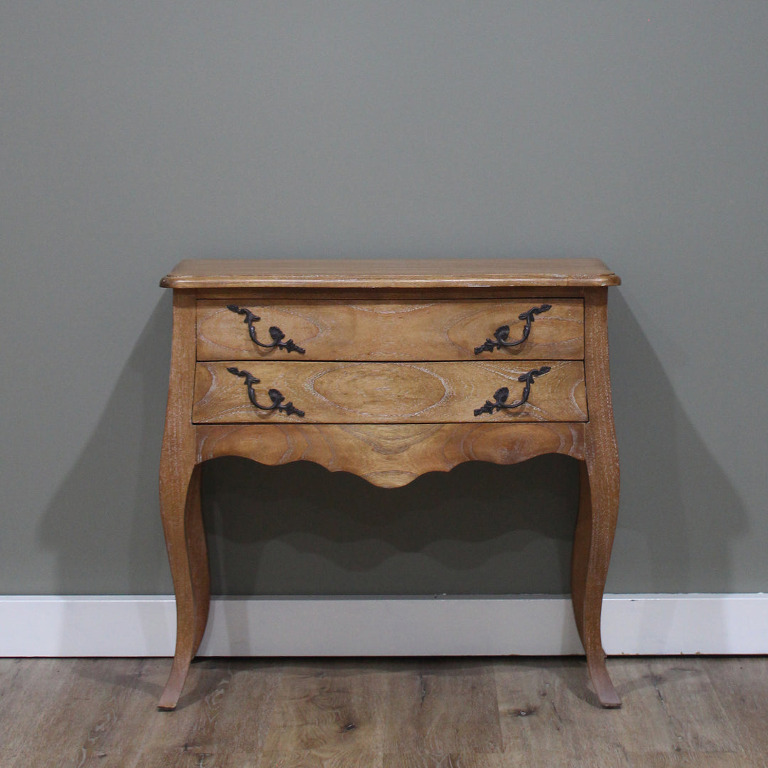 Louis Wide Double Drawer Bedside