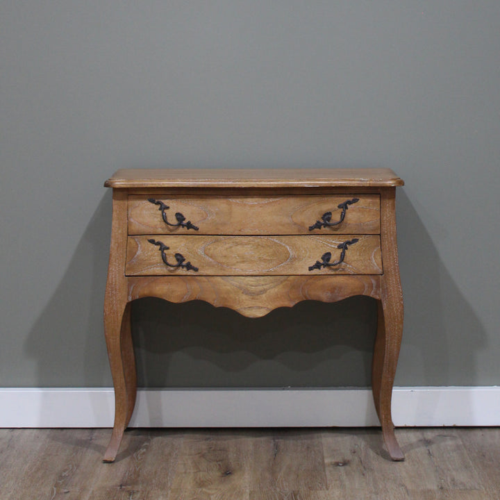 Louis Wide Double Drawer Bedside