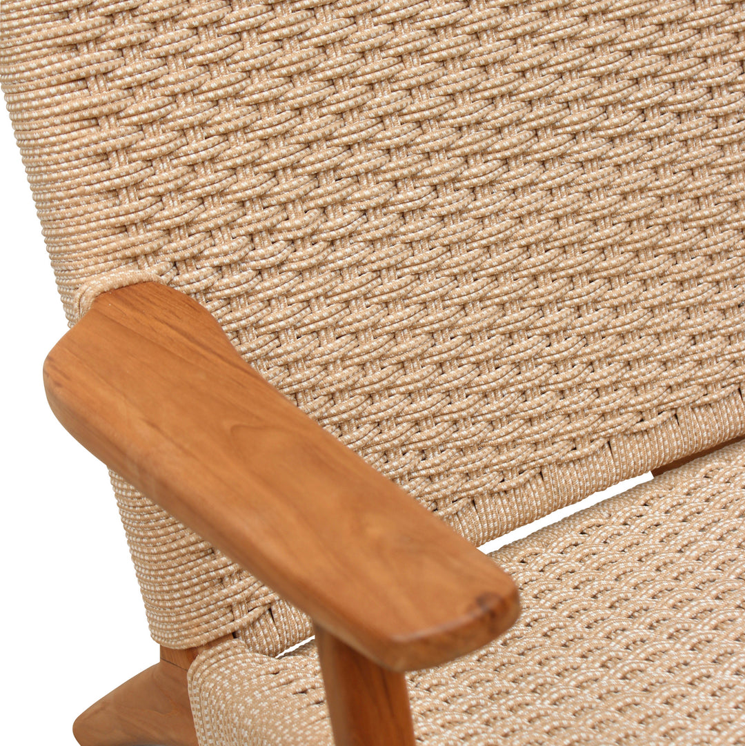 Teak and String Weave Easy Chair - Wholesale