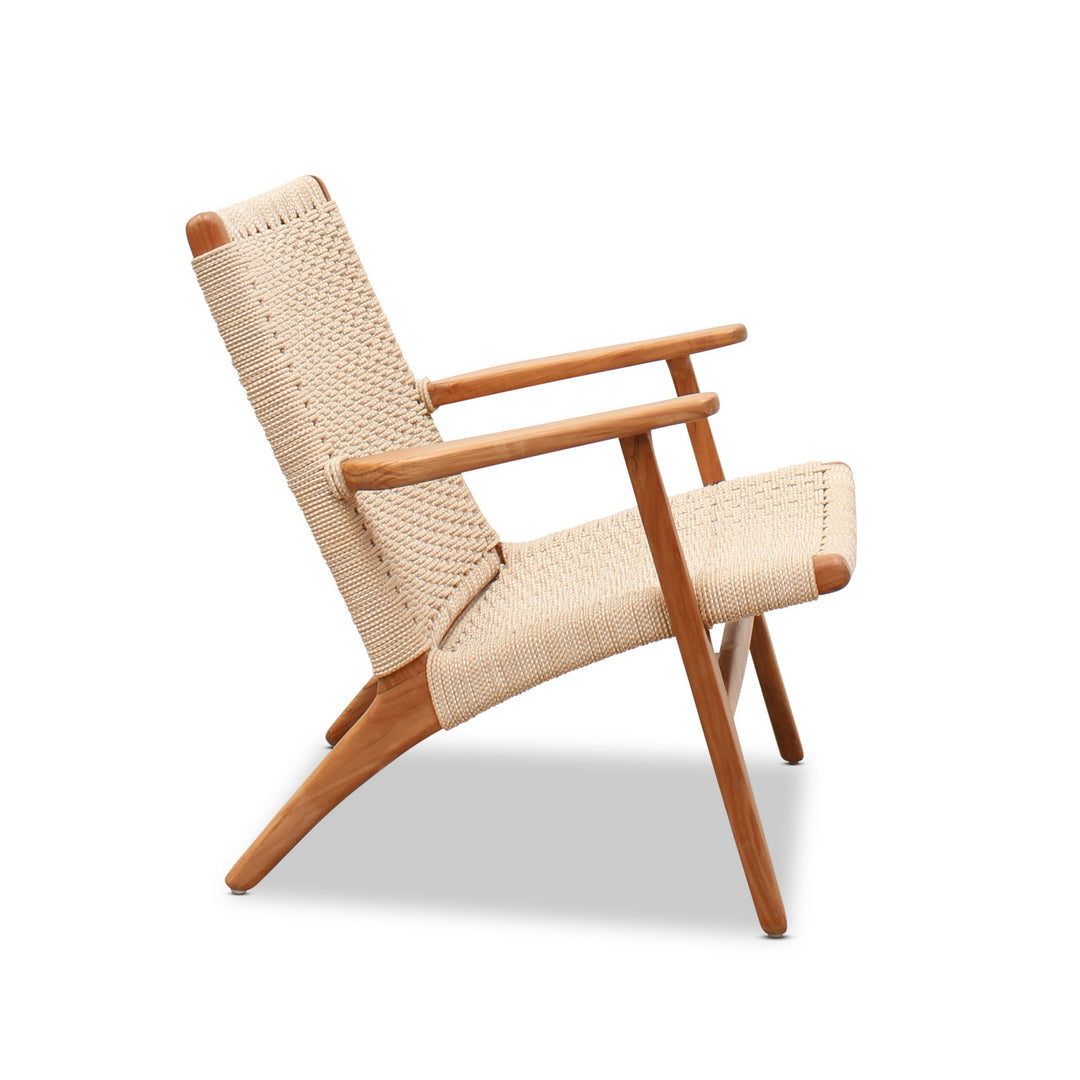 Teak and String Weave Easy Chair - Wholesale