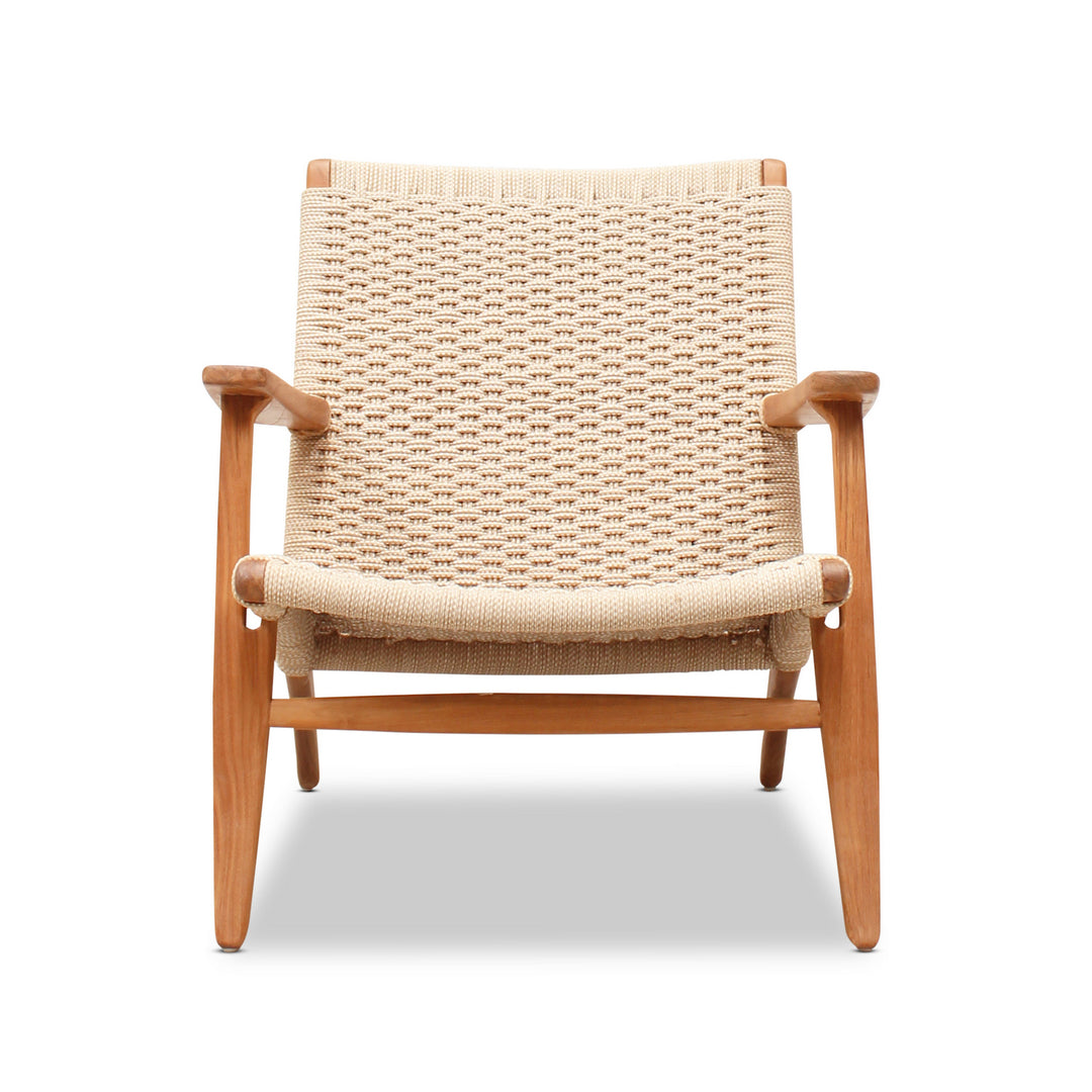 Teak and String Weave Easy Chair