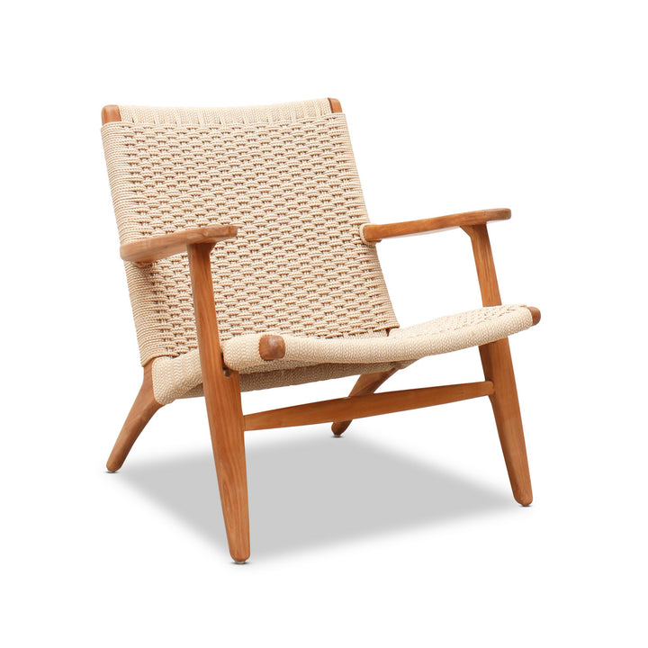 Teak and String Weave Easy Chair - Wholesale