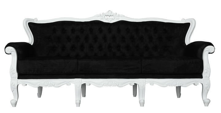 Large Three Seater Carved Couch