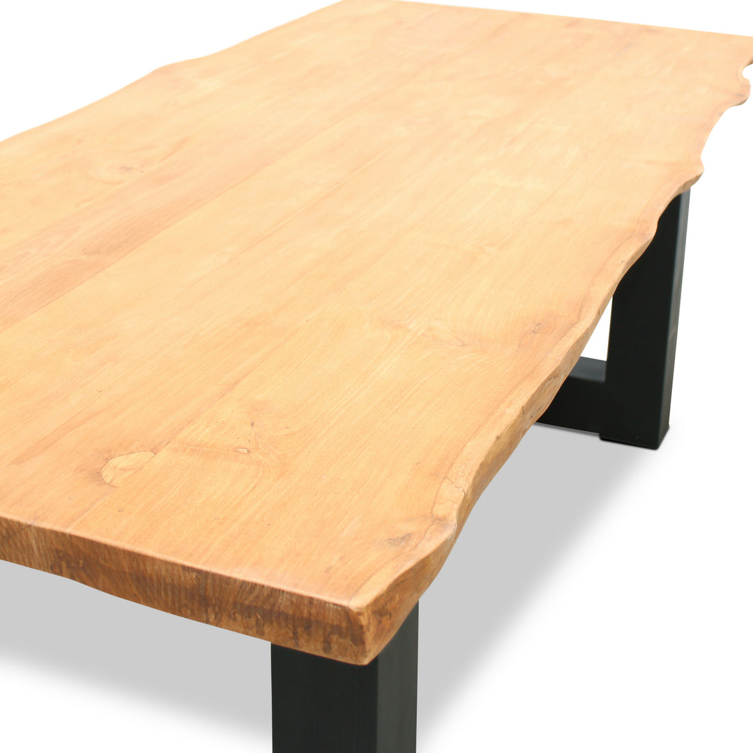 Live edge teak dining table